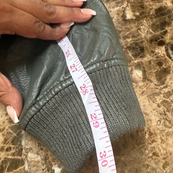 Joes Ss Collection Womens Faux Leather Bomber Jacket Size S Olive Green - Picture 6 of 9